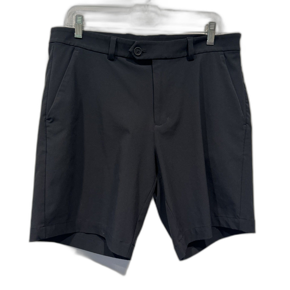 G/Fore Golf Performance Shorts Stretch Onyx Black Flat Front Resort Men sz 32